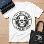 Books Are Trophies Act Accordingly - Skull Coin T-Shirt