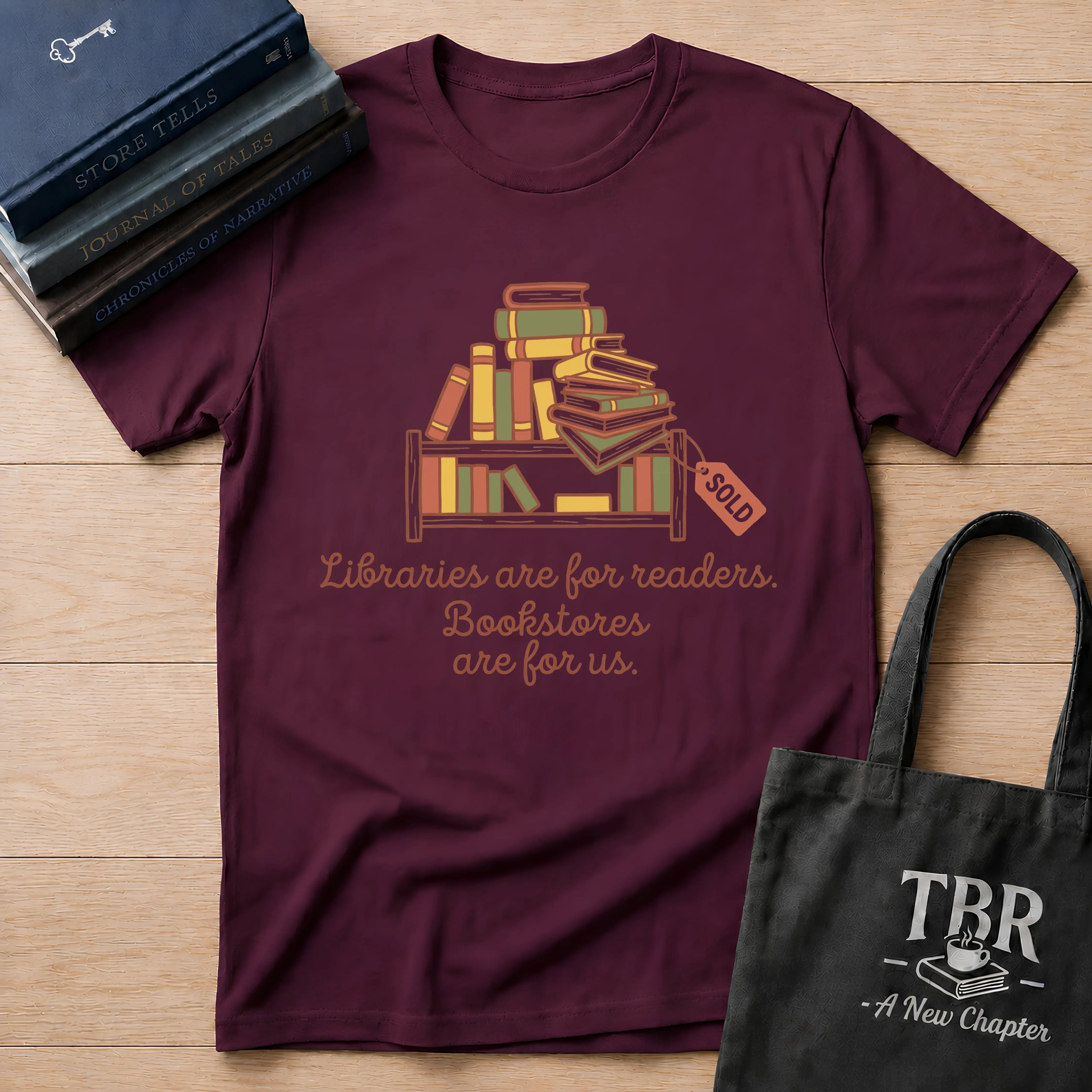 Libraries Are For Readers Bookstores Are For Us T-Shirt