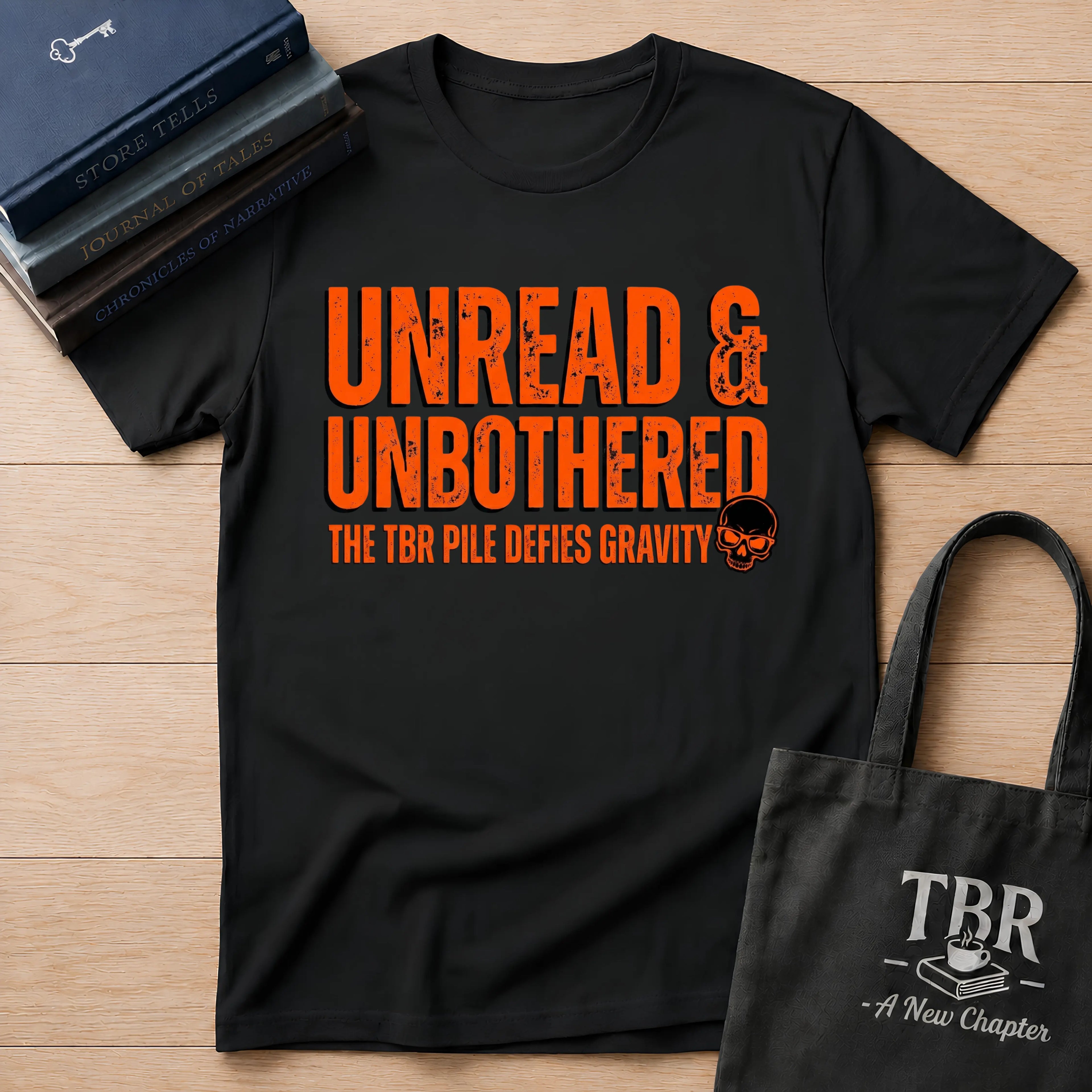 Unread And Unbothered TBR Defies Gravity T-Shirt