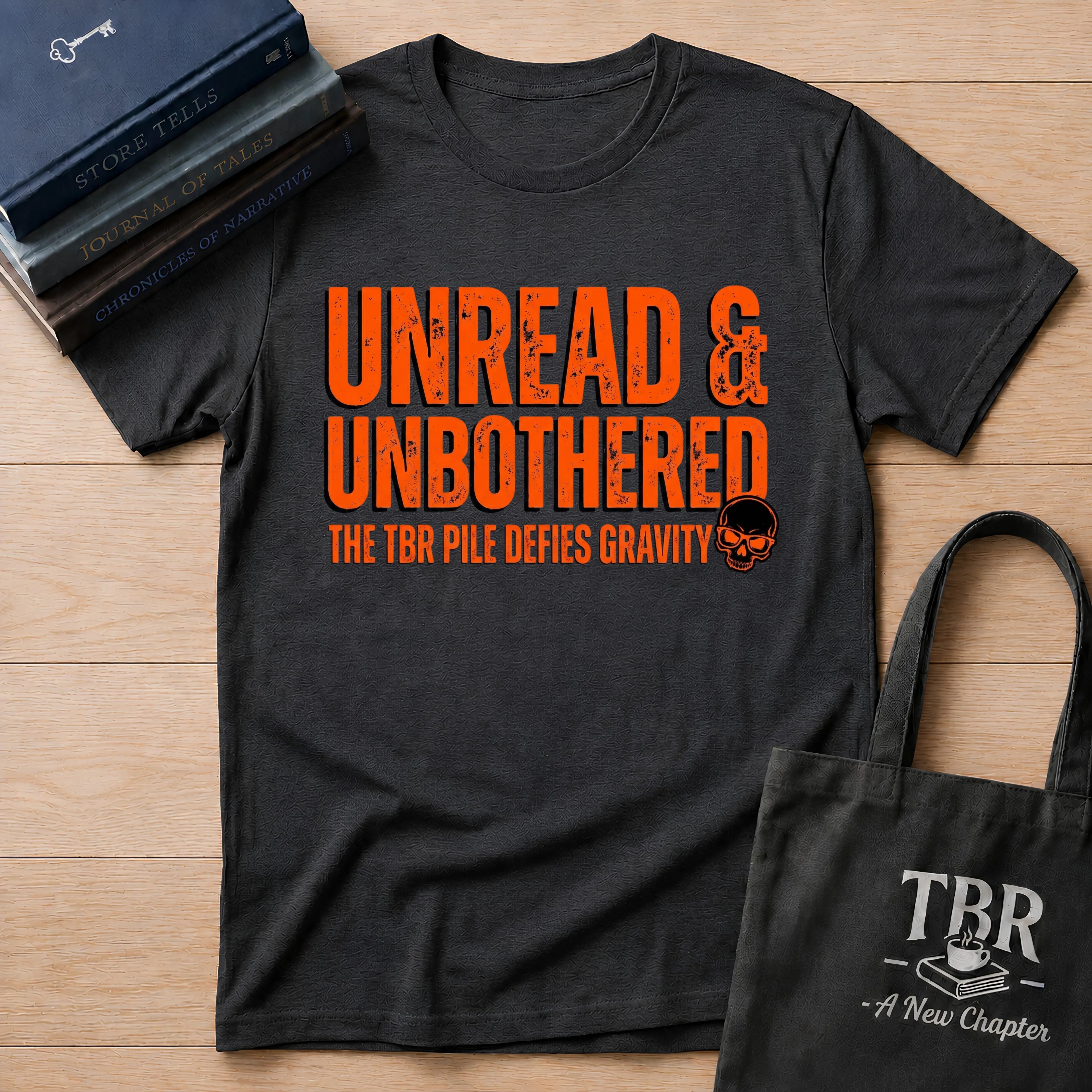 Unread And Unbothered TBR Defies Gravity T-Shirt