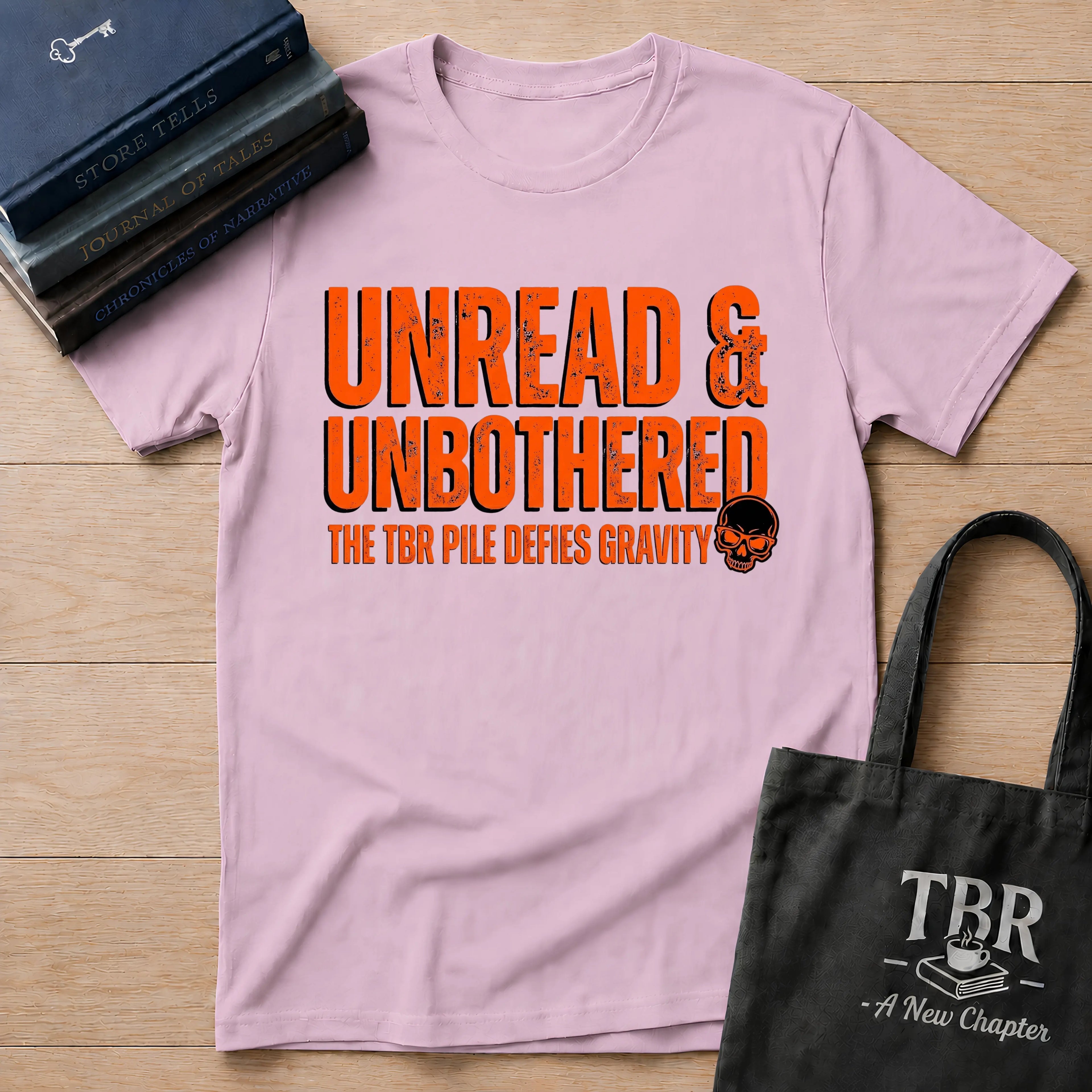 Unread And Unbothered TBR Defies Gravity T-Shirt