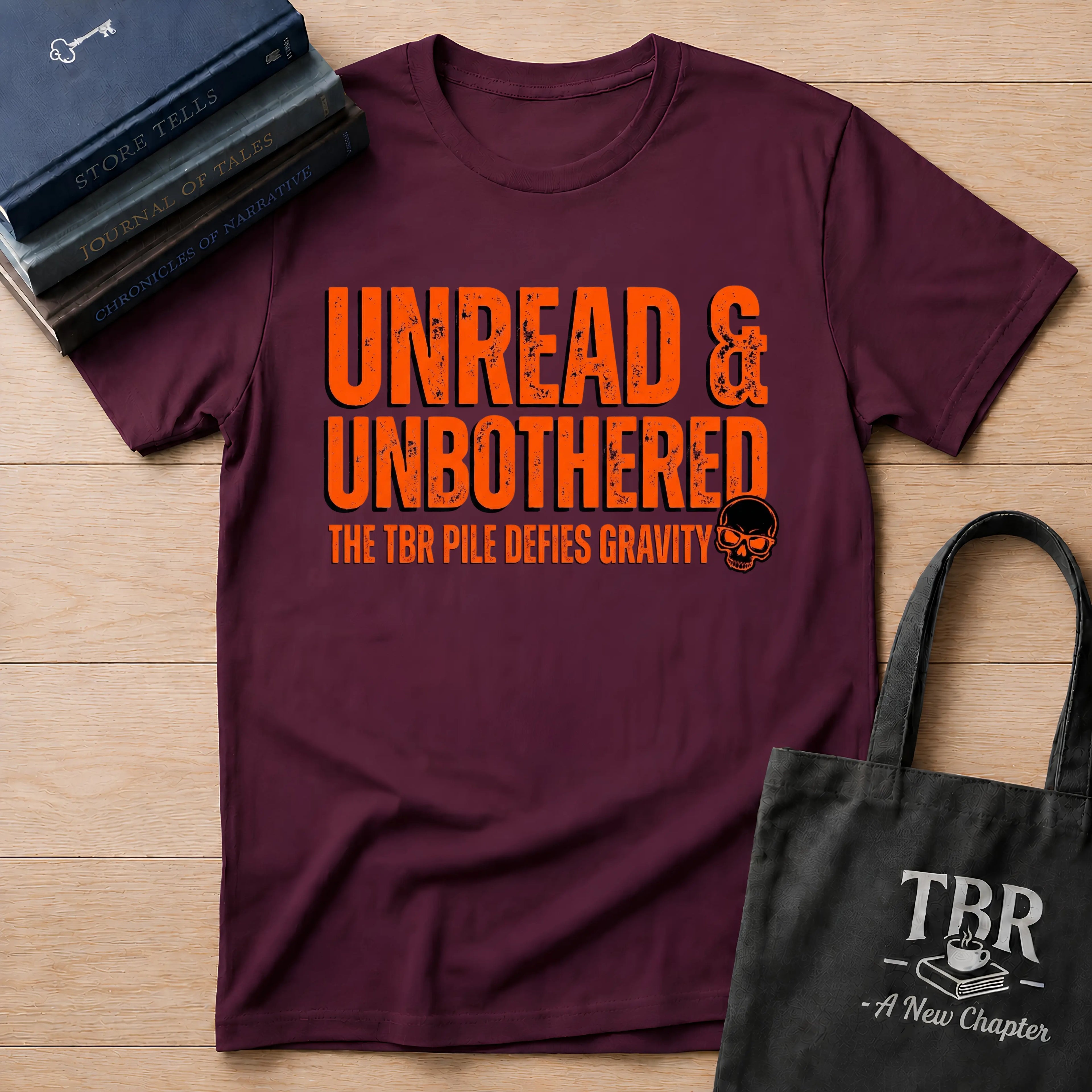 Unread And Unbothered TBR Defies Gravity T-Shirt