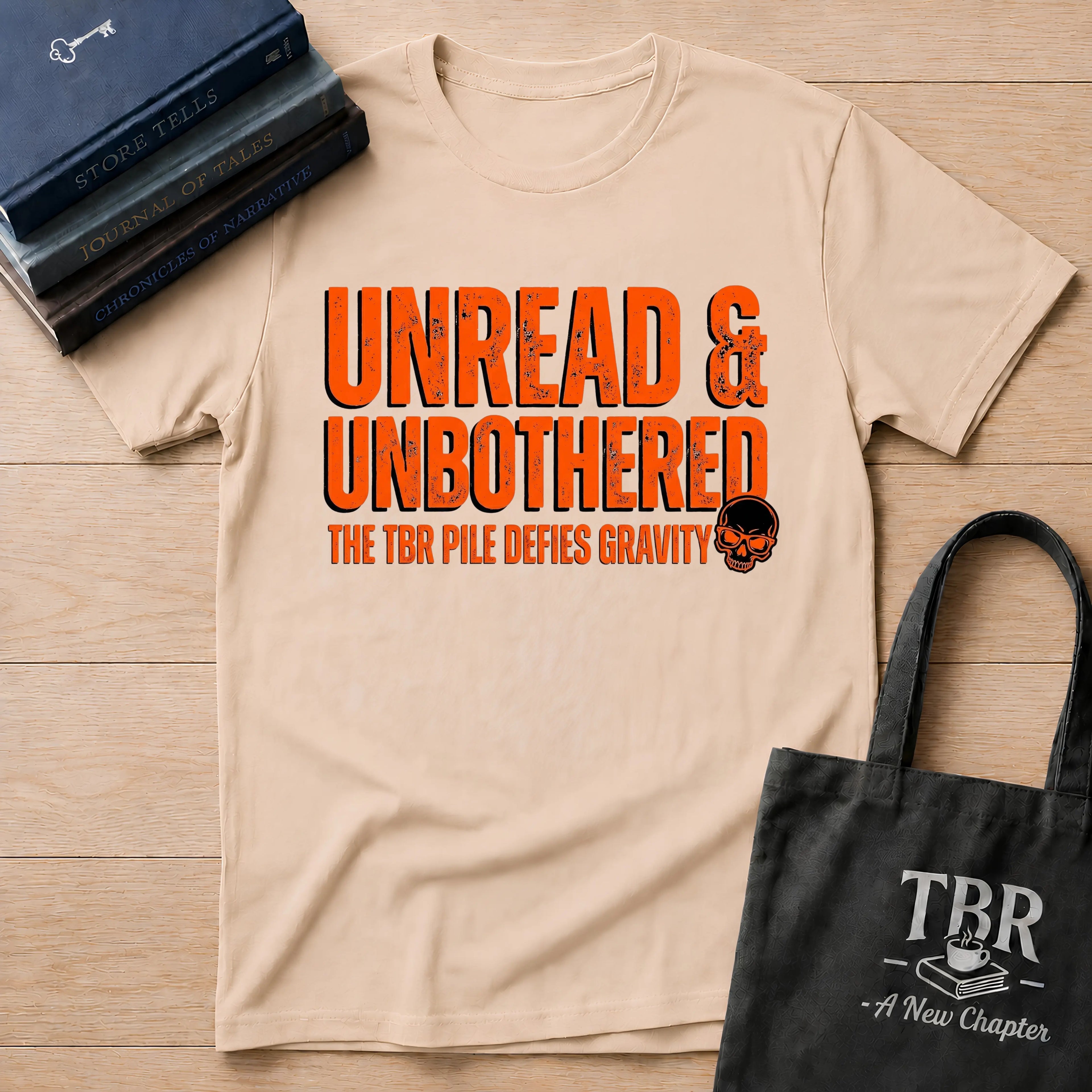 Unread And Unbothered TBR Defies Gravity T-Shirt