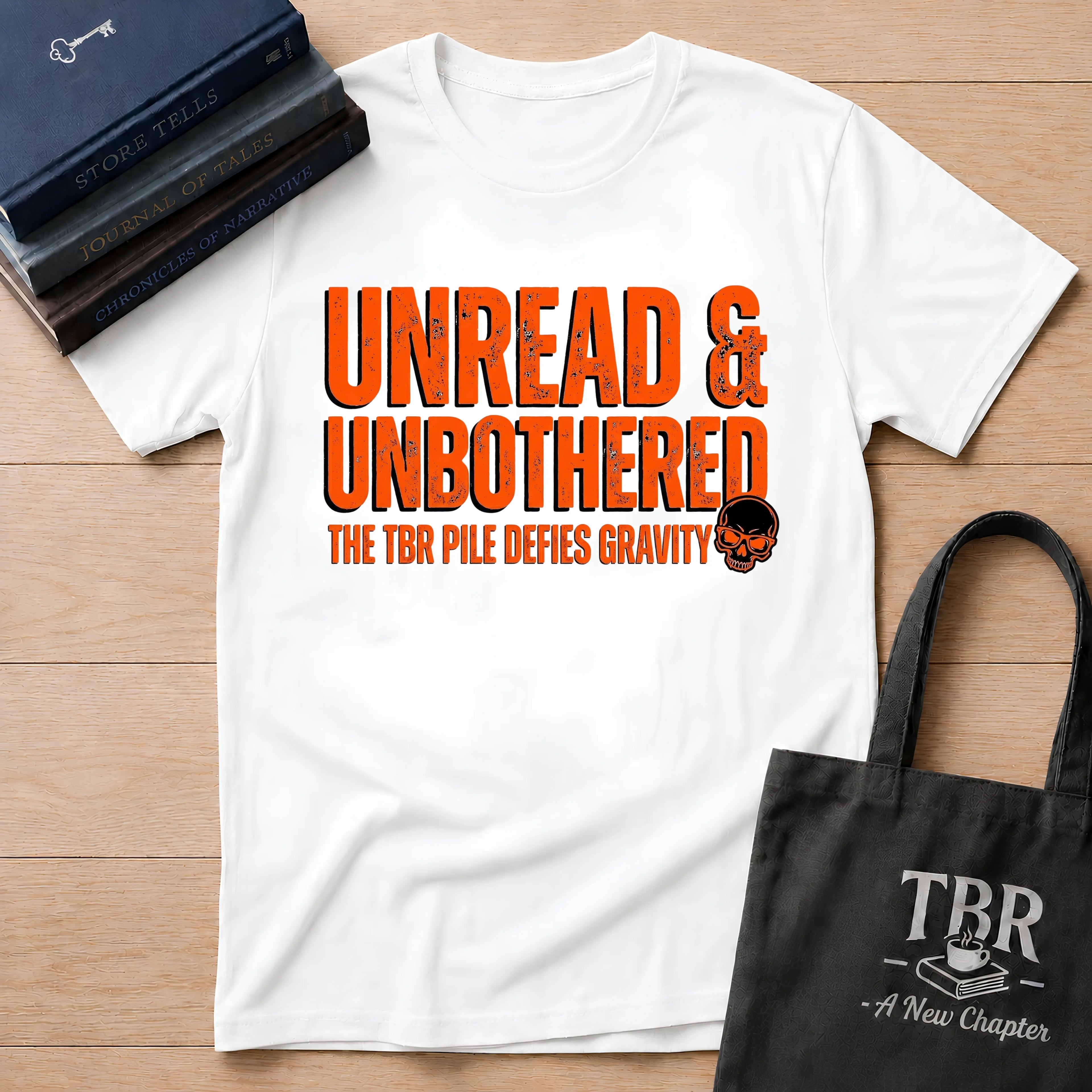 Unread And Unbothered TBR Defies Gravity T-Shirt