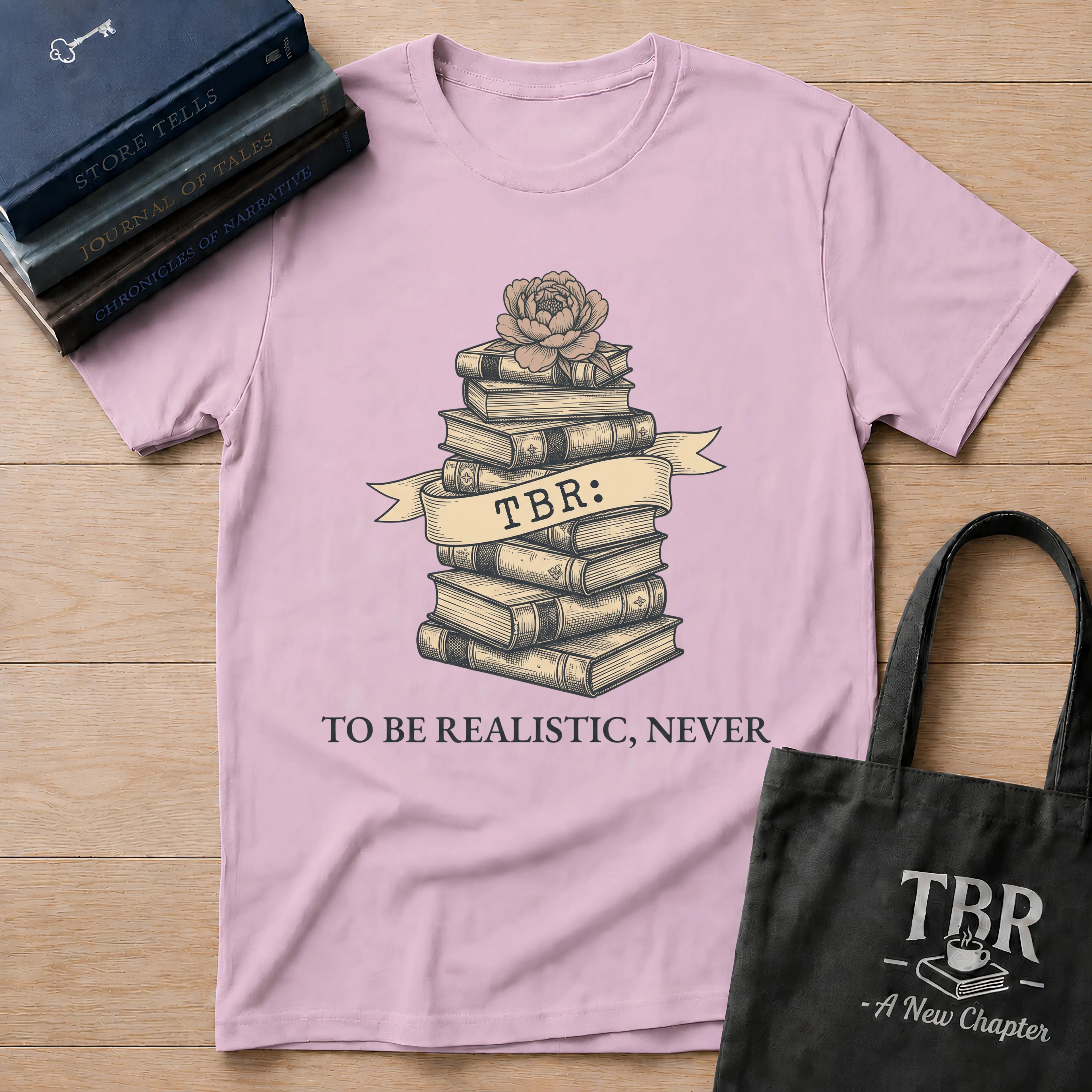 TBR To Be Realistic Never T-Shirt