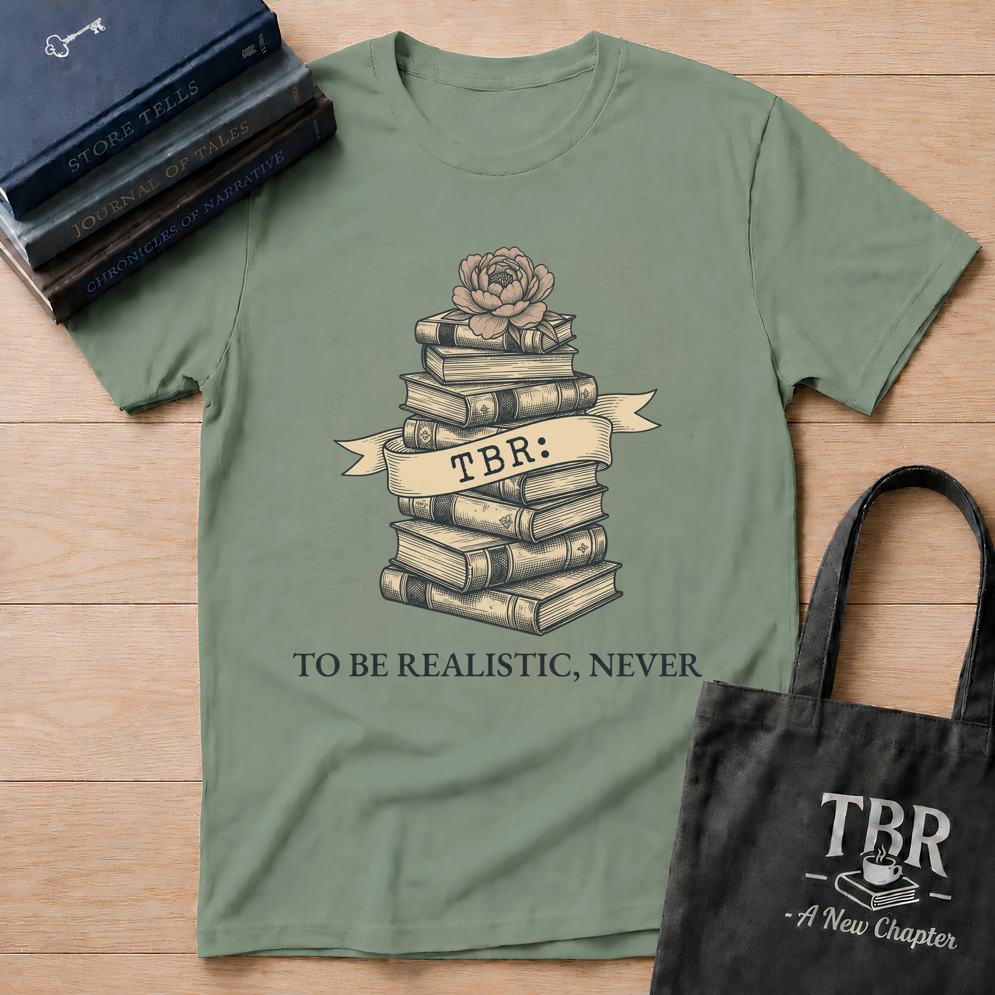 TBR To Be Realistic Never T-Shirt