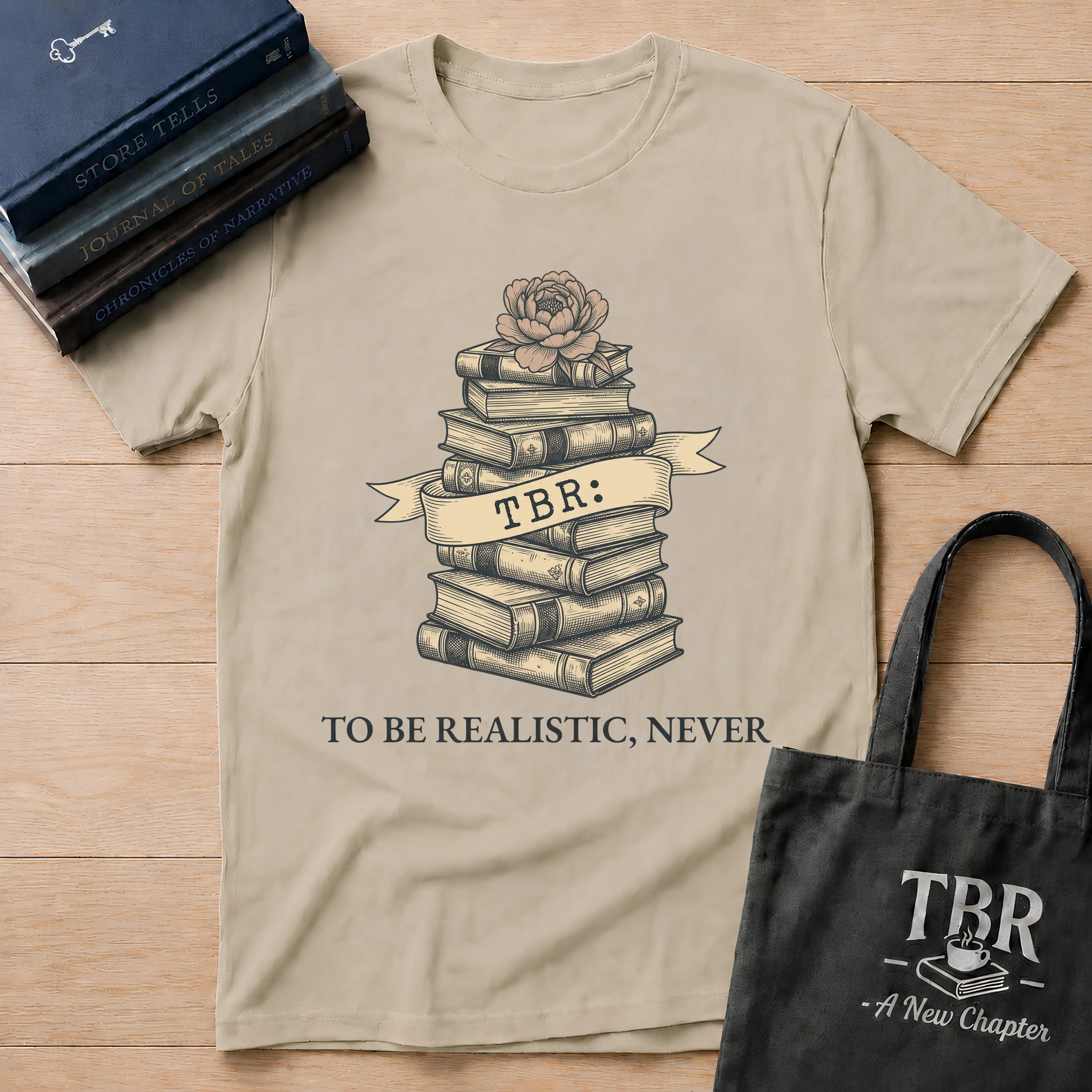 TBR To Be Realistic Never T-Shirt