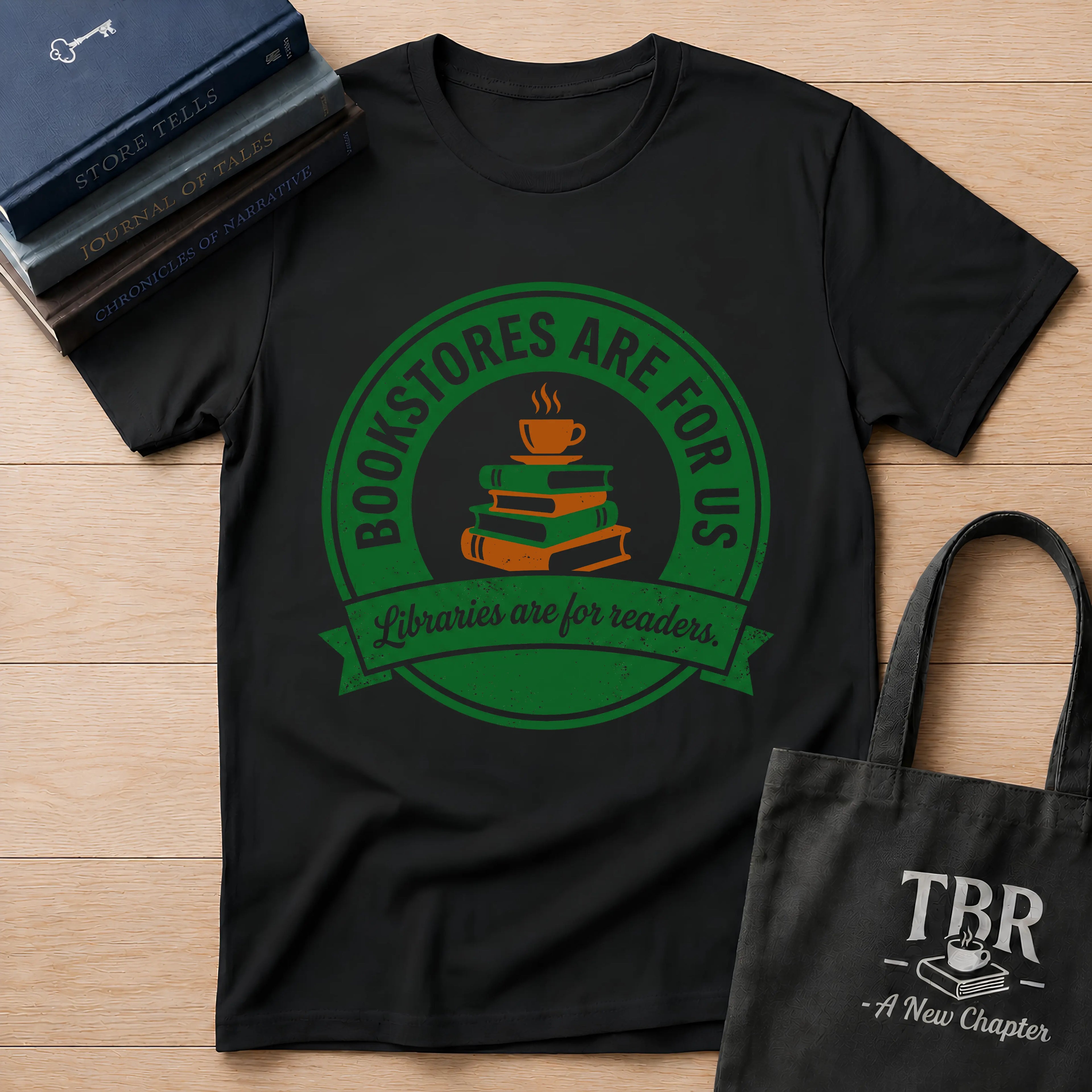 Bookstores Are For Us Libraries Are For Readers T-Shirt