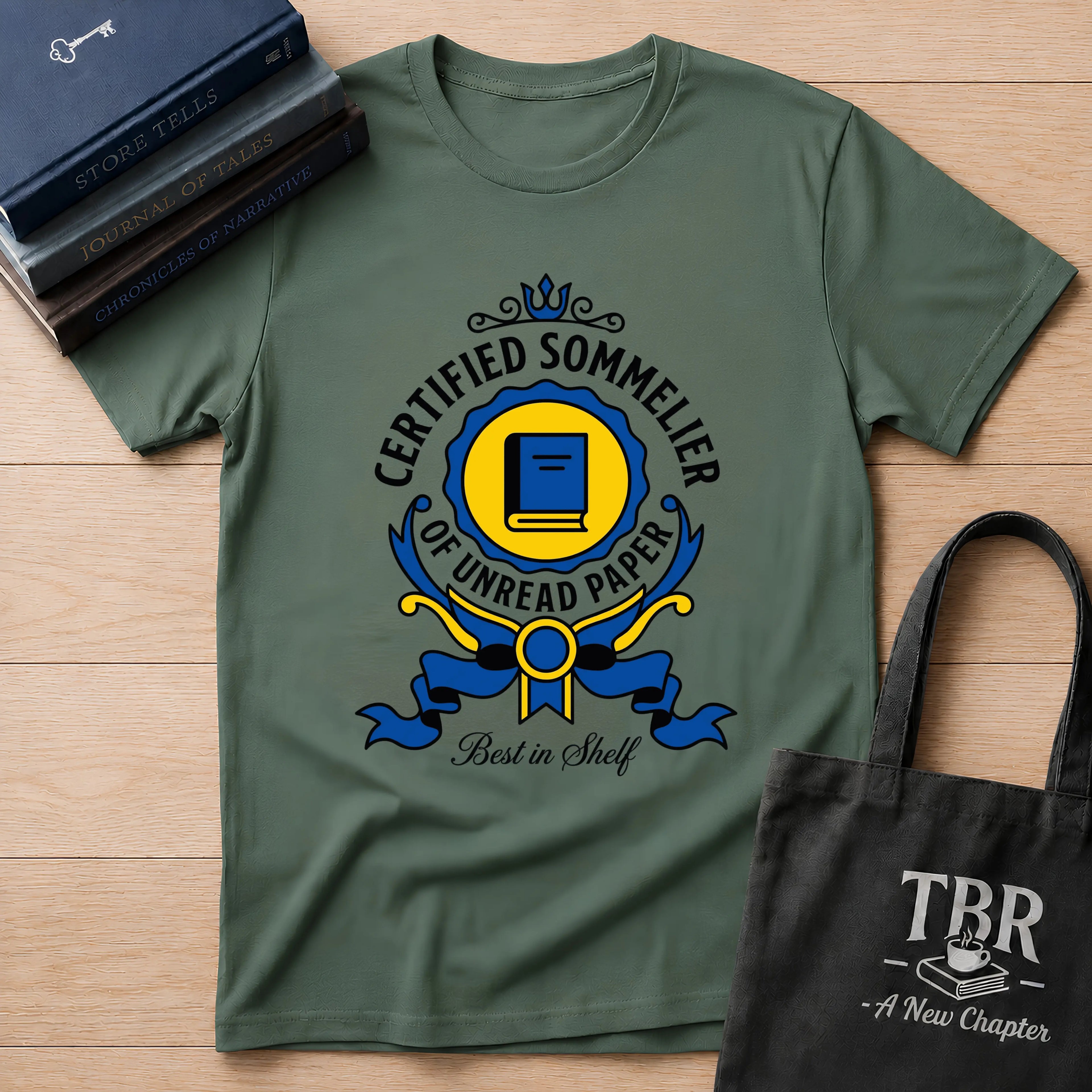 Certified Sommelier Of Unread Paper T-Shirt