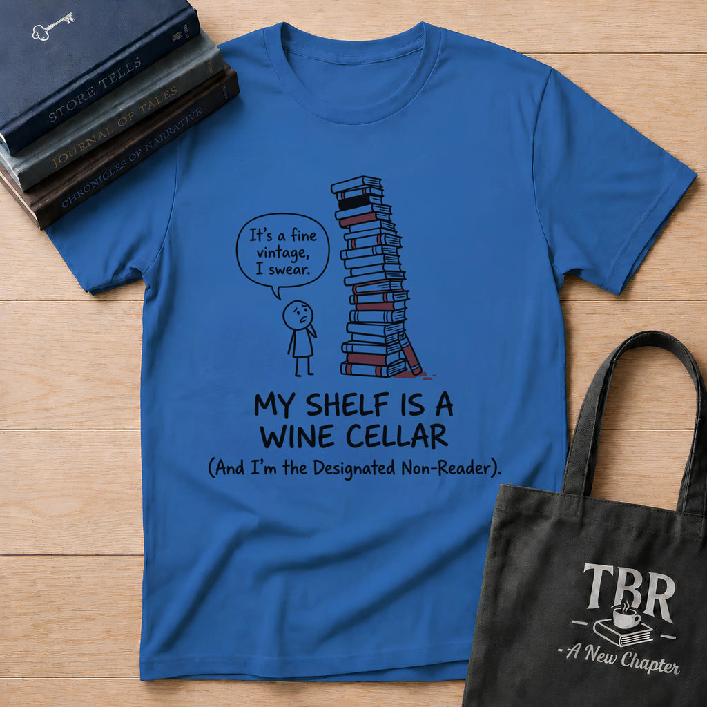 My Shelf Is A Wine Cellar Designated Non-Reader T-Shirt