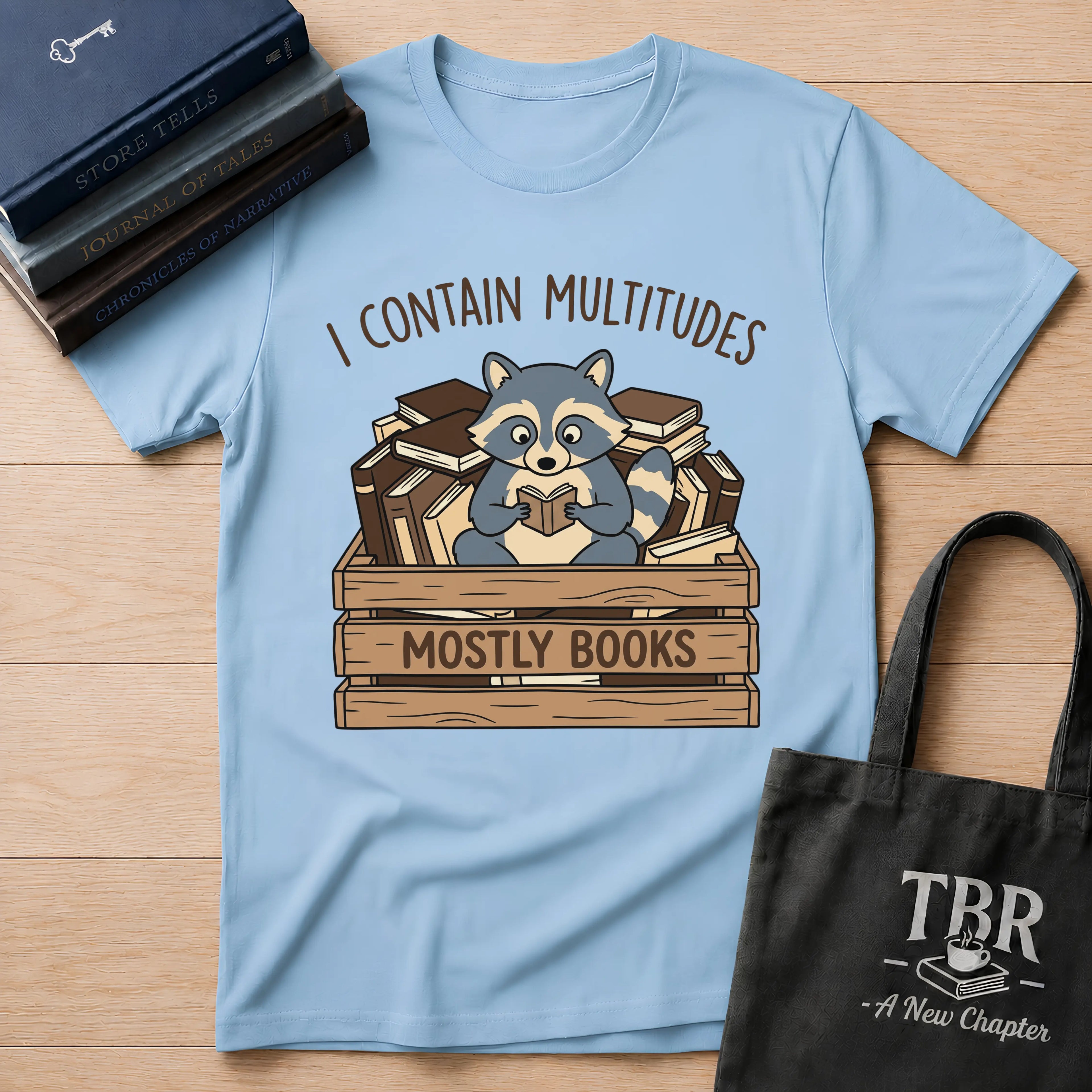 I Contain Multitudes Mostly Books T-Shirt