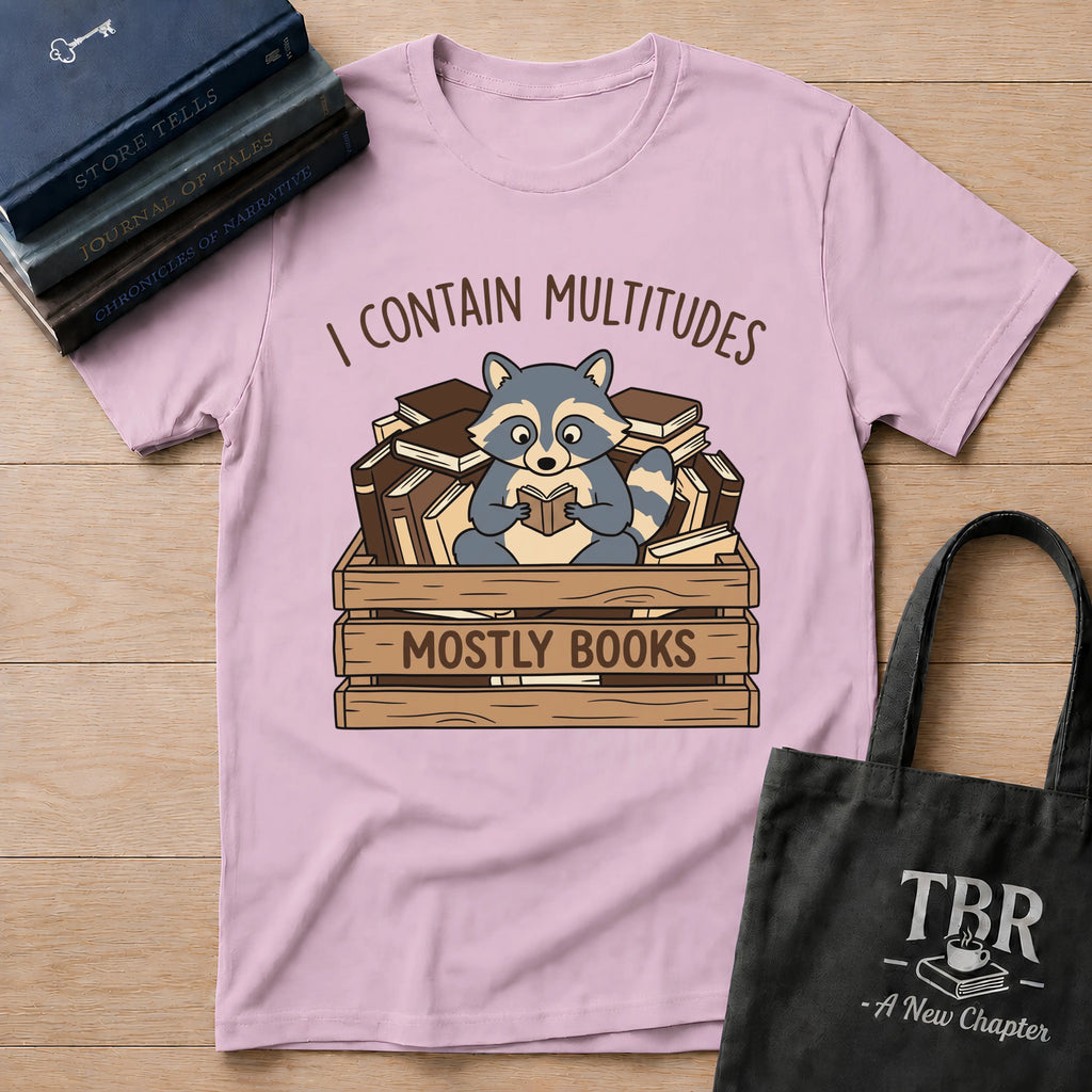 I Contain Multitudes Mostly Books T-Shirt