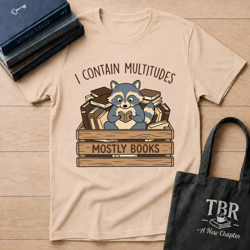 I Contain Multitudes Mostly Books T-Shirt