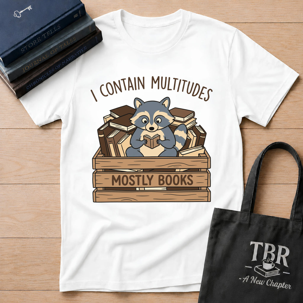 I Contain Multitudes Mostly Books T-Shirt