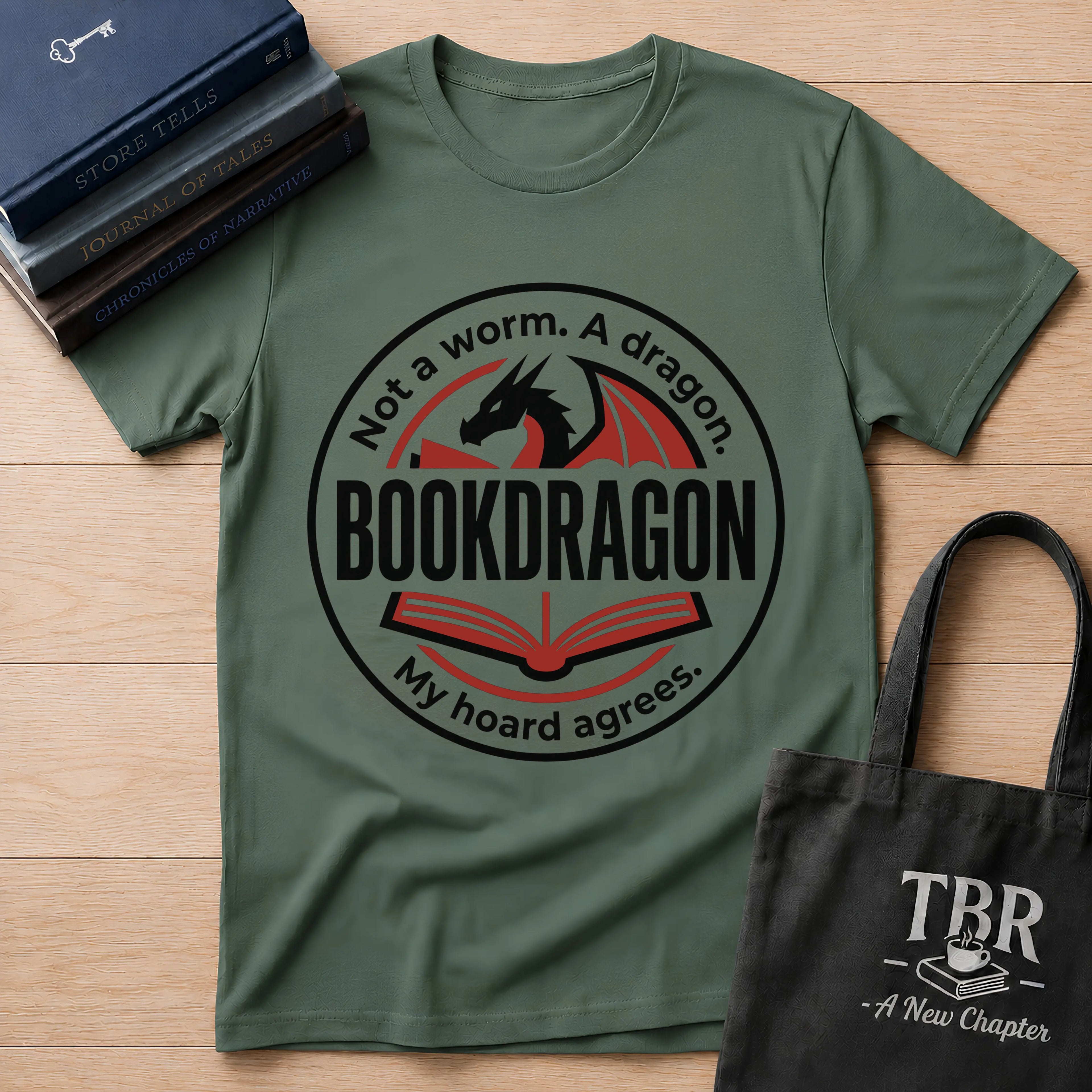 Not A Worm A Dragon Bookdragon My Hoard Agrees T-Shirt
