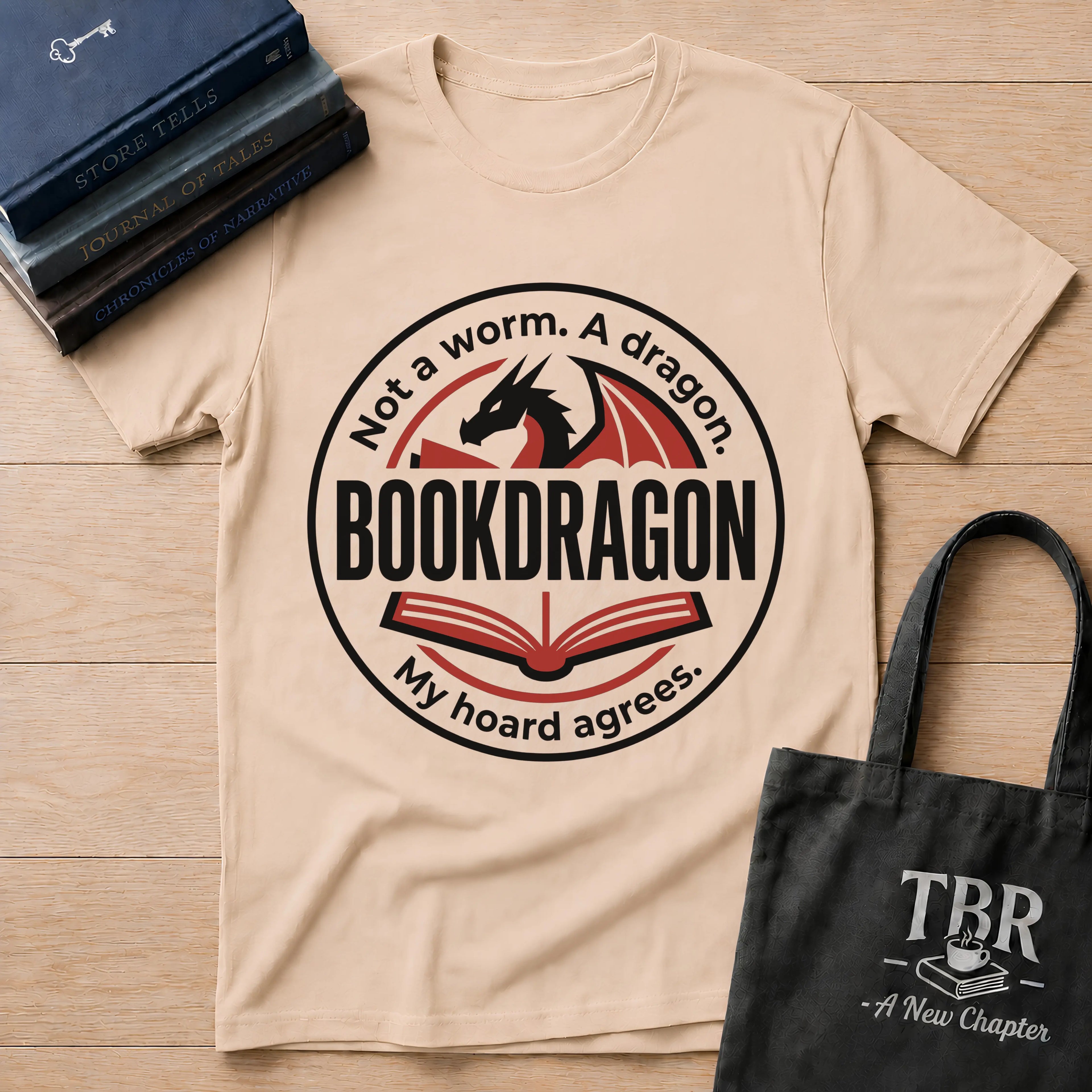 Not A Worm A Dragon Bookdragon My Hoard Agrees T-Shirt