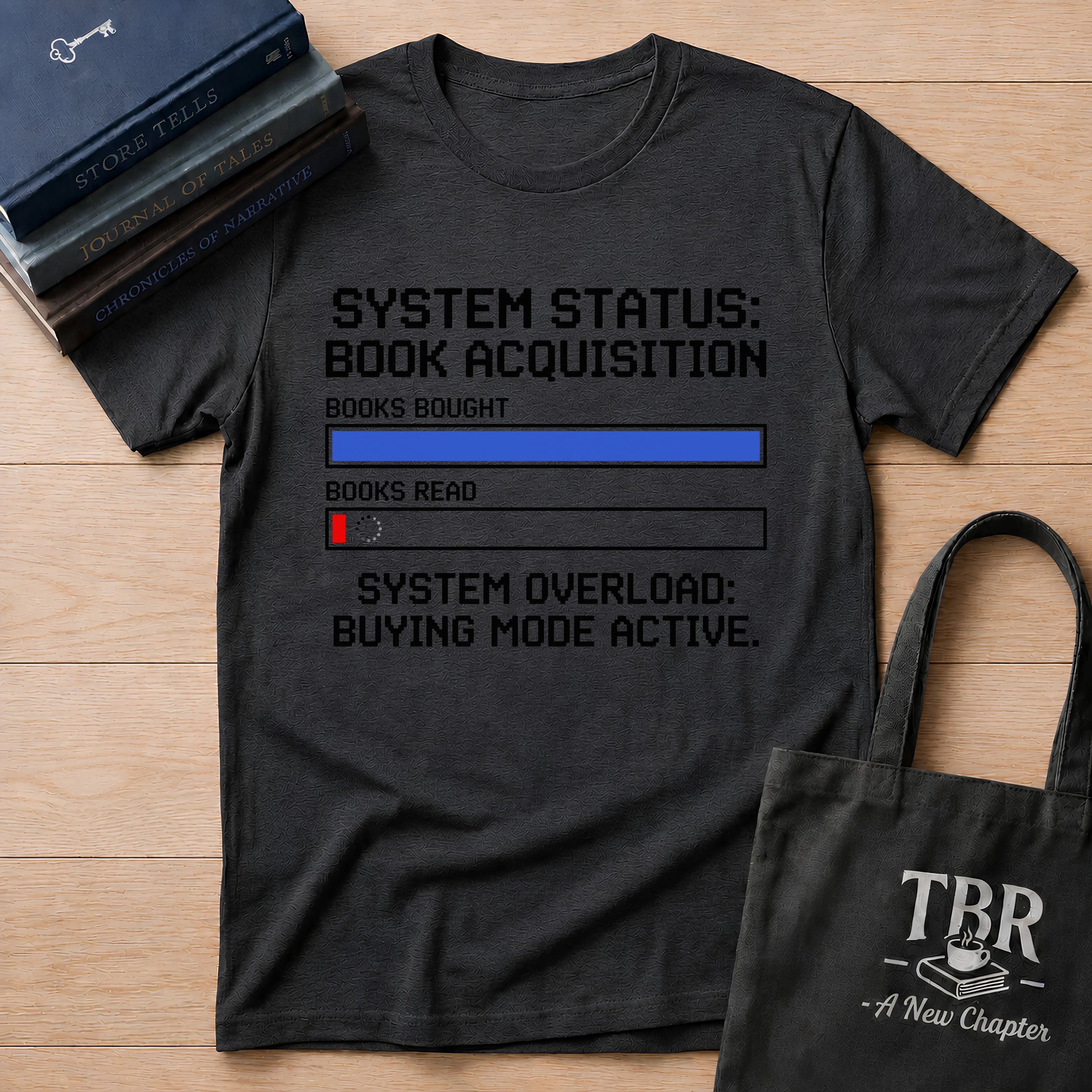 System Status Book Acquisition Buying Mode Active T-Shirt