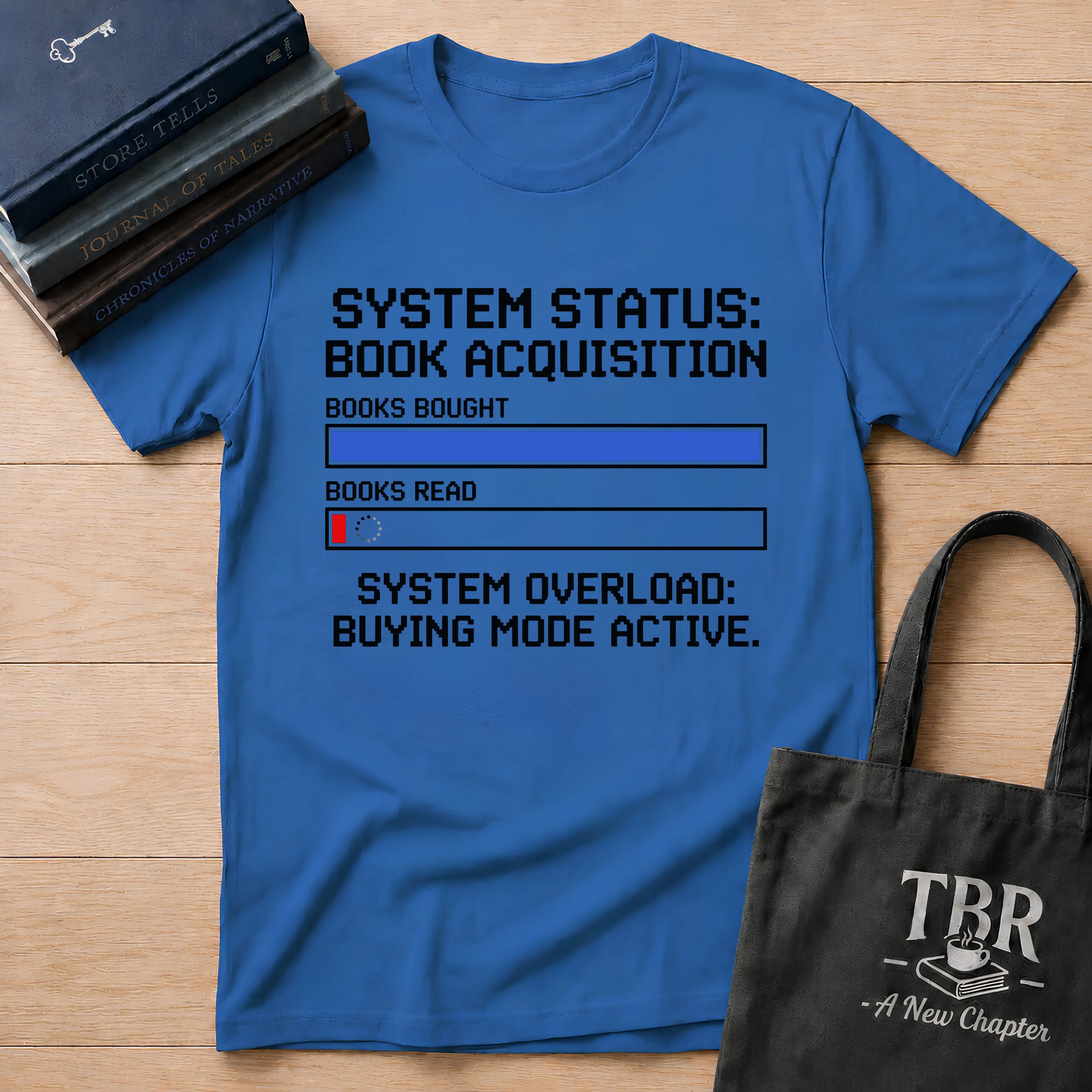 System Status Book Acquisition Buying Mode Active T-Shirt