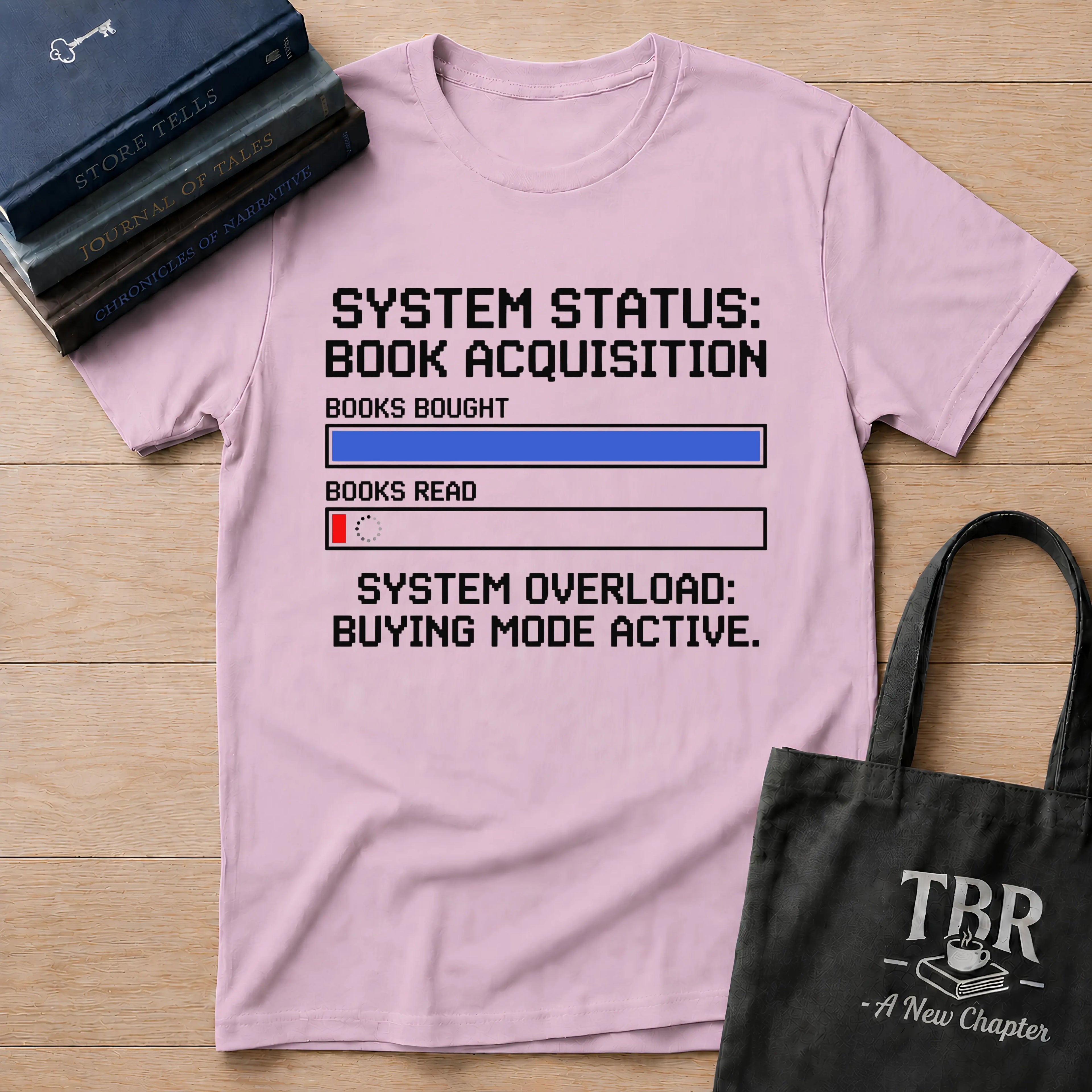 System Status Book Acquisition Buying Mode Active T-Shirt