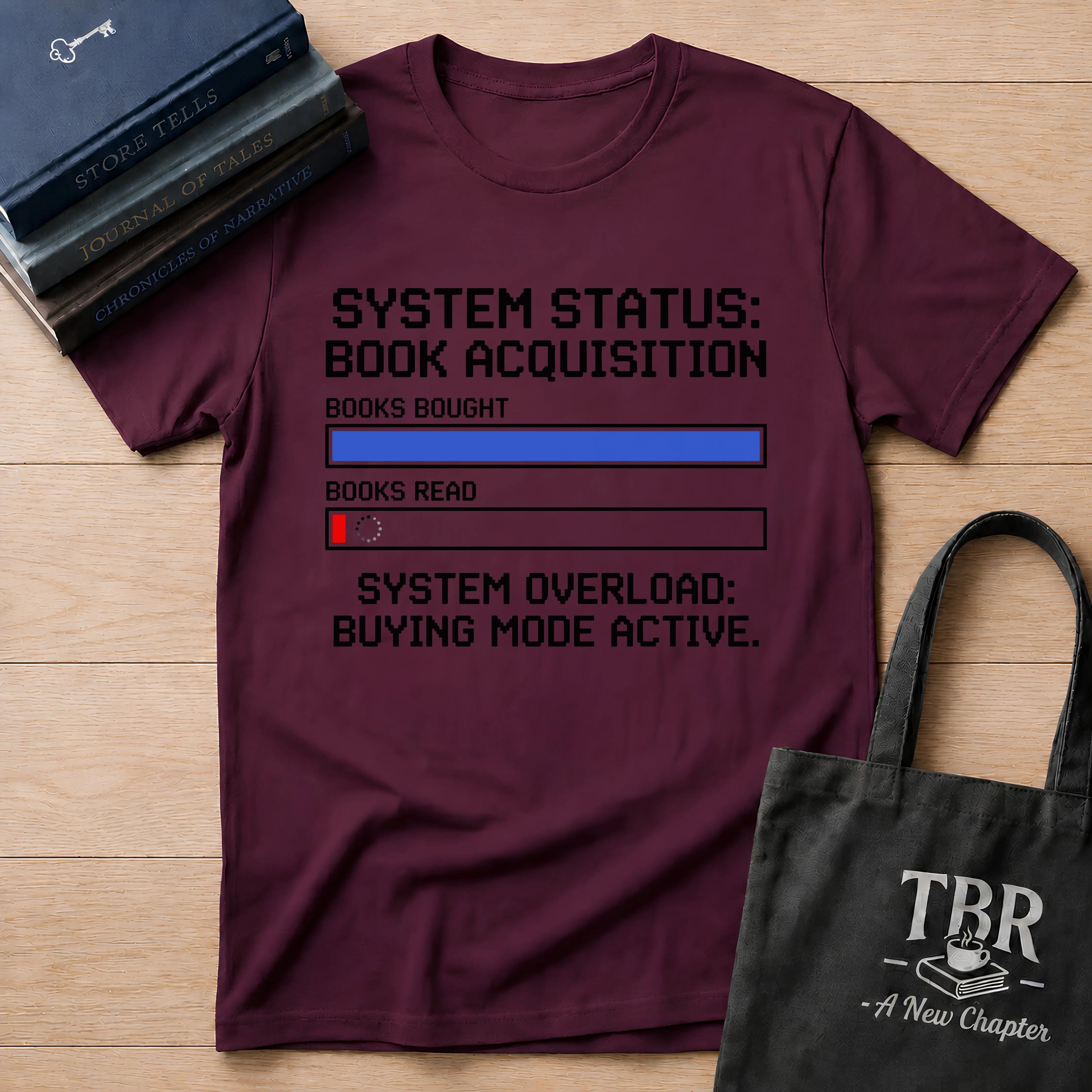 System Status Book Acquisition Buying Mode Active T-Shirt