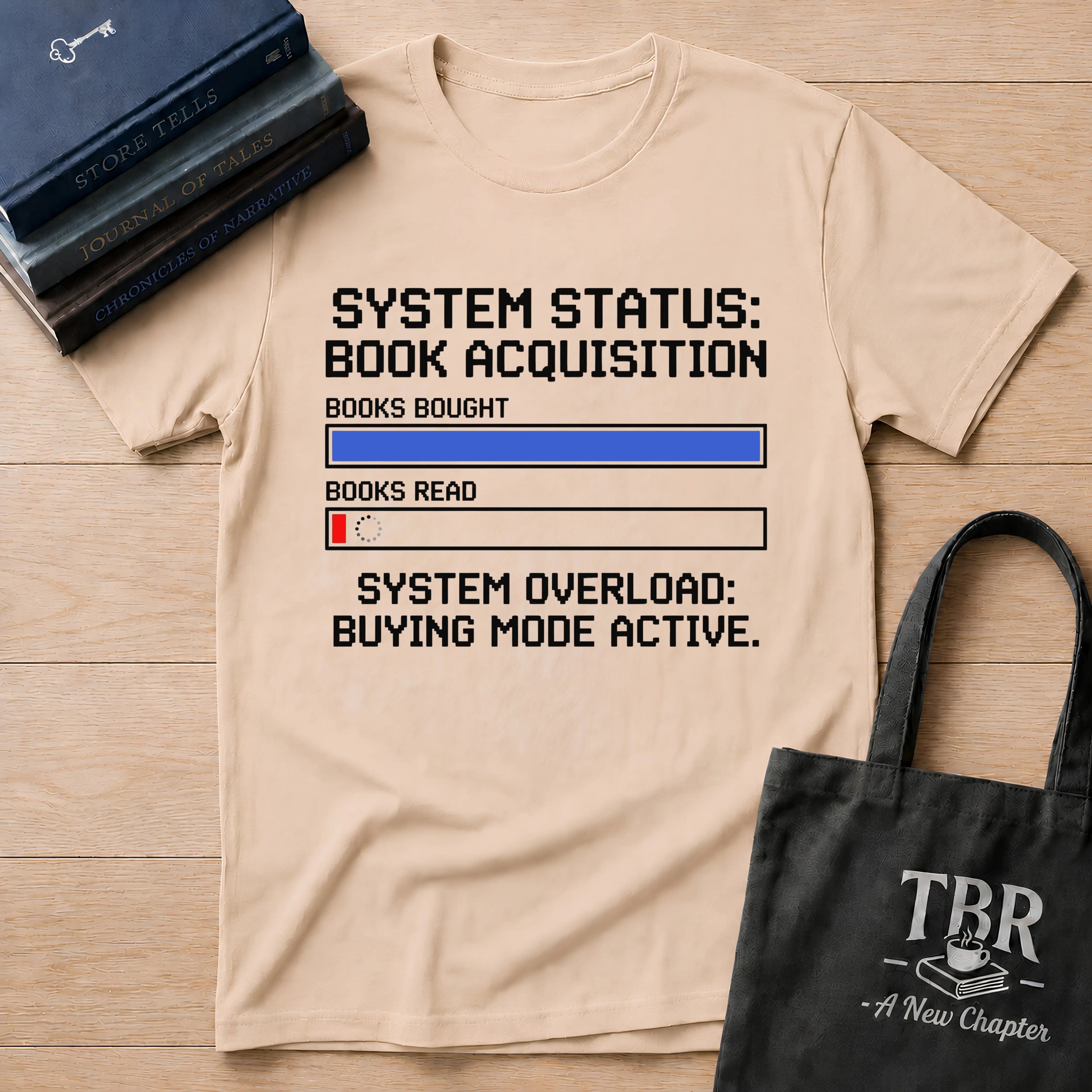System Status Book Acquisition Buying Mode Active T-Shirt