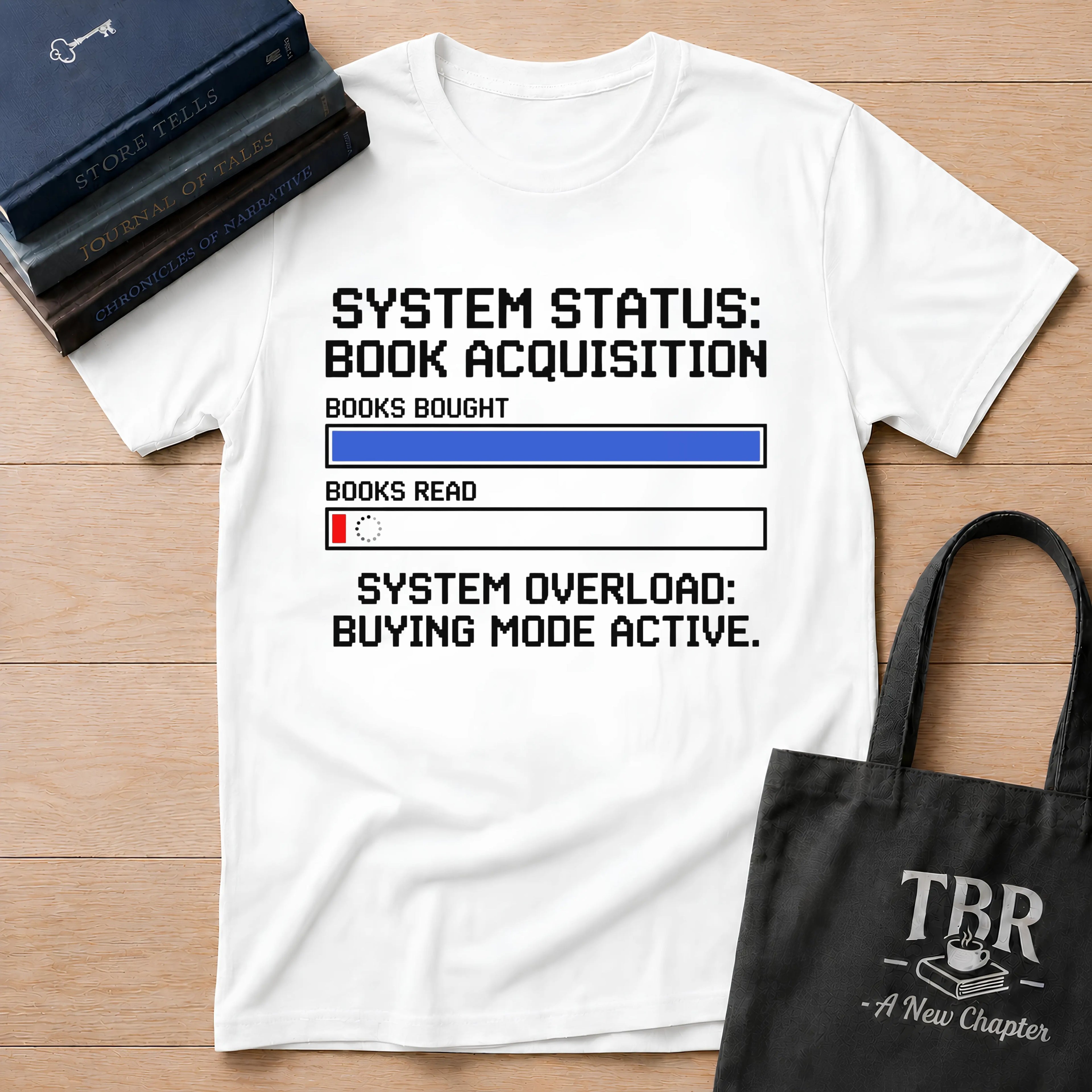 System Status Book Acquisition Buying Mode Active T-Shirt