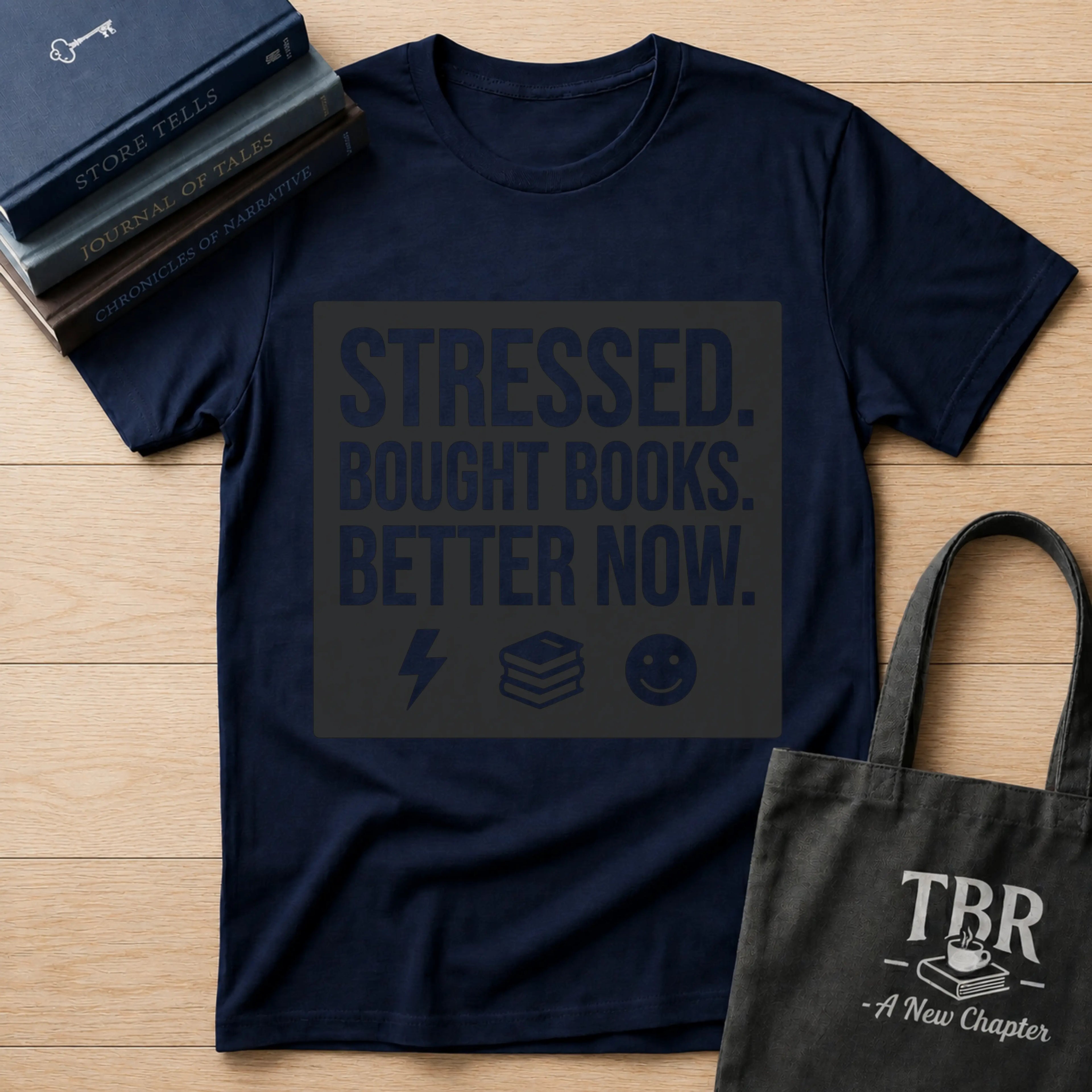 Stressed Bought Books Better Now T-Shirt