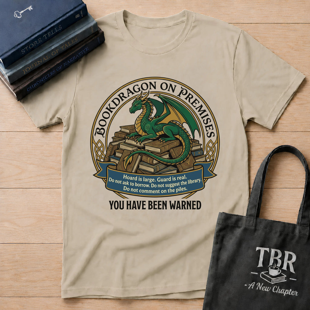 Bookdragon On Premises You Have Been Warned T-Shirt