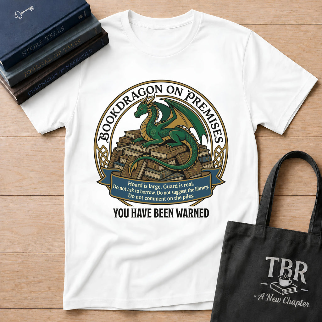 Bookdragon On Premises You Have Been Warned T-Shirt