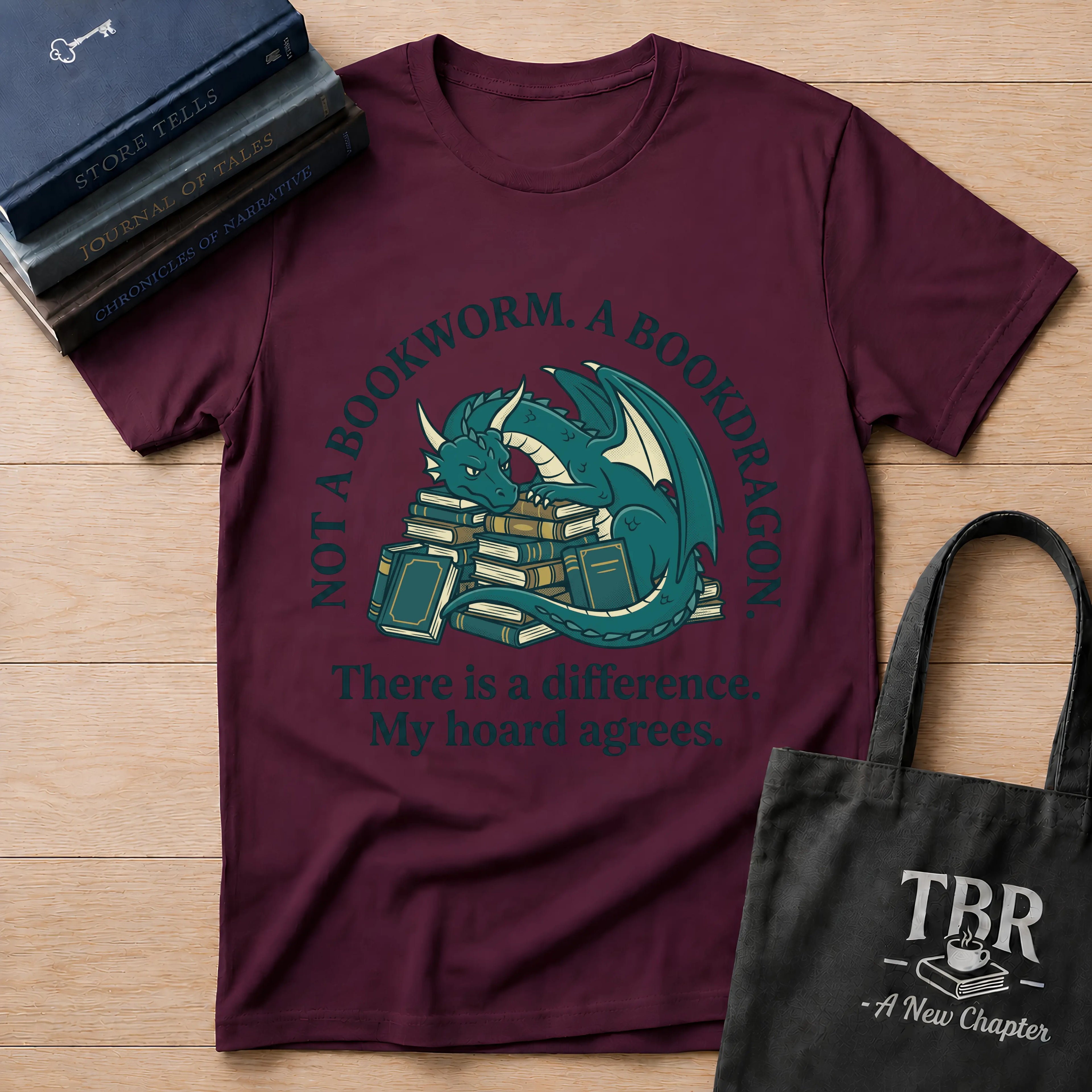 Not A Bookworm A Bookdragon There Is A Difference T-Shirt