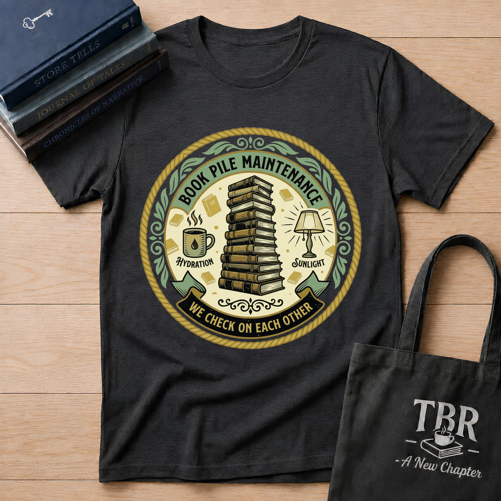 Book Pile Maintenance T-Shirt