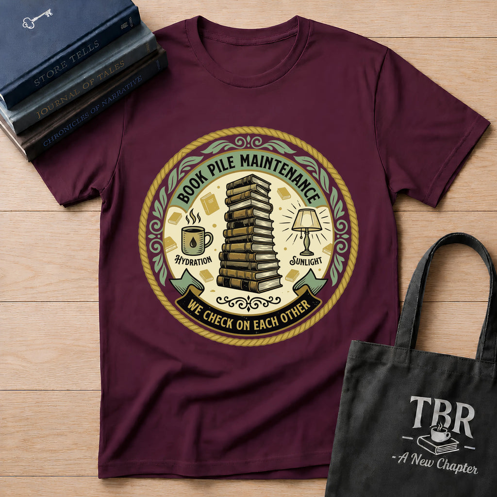 Book Pile Maintenance T-Shirt
