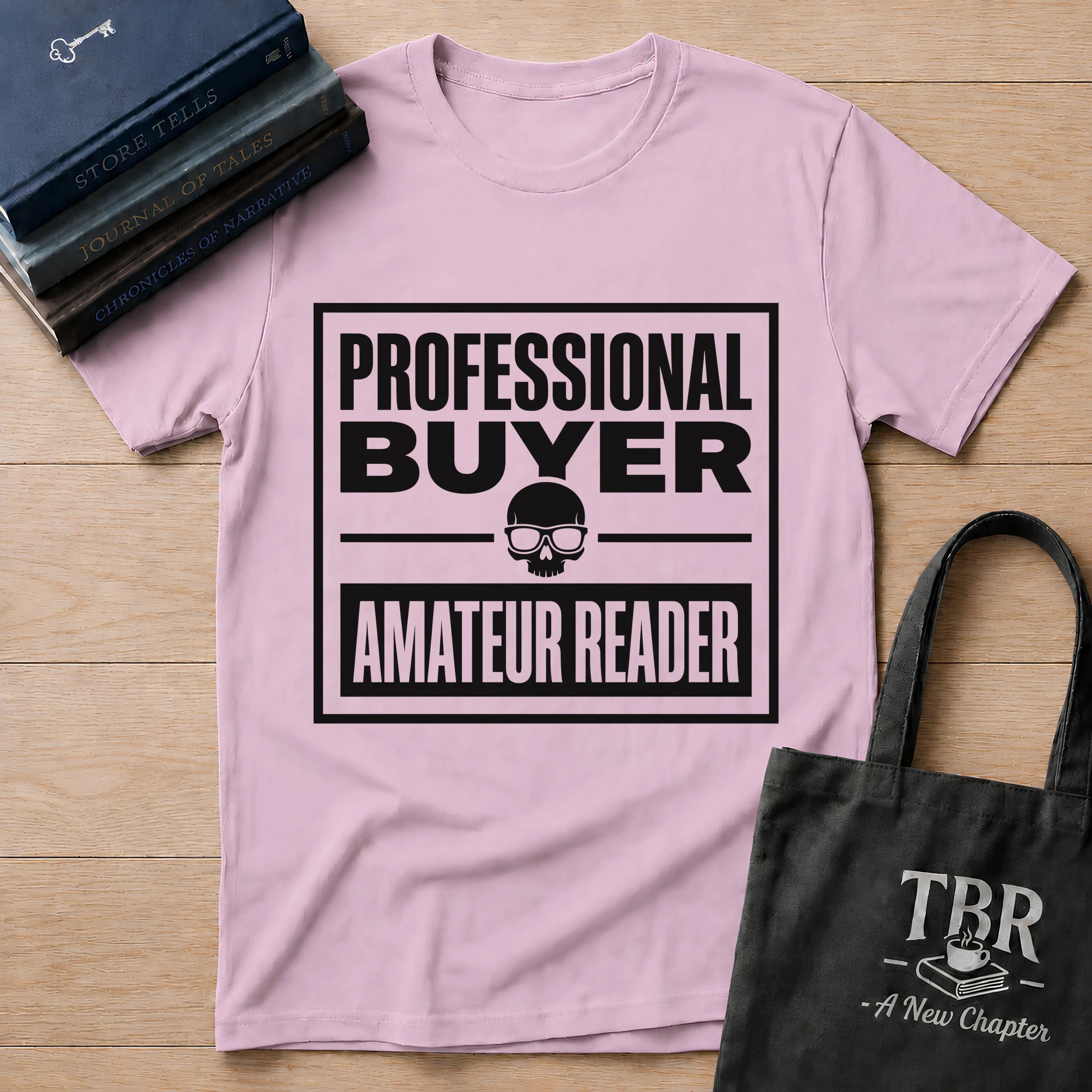 Professional Buyer Amateur Reader - Skull T-Shirt
