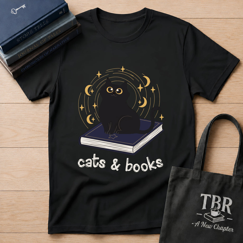 Cats Books T-Shirt