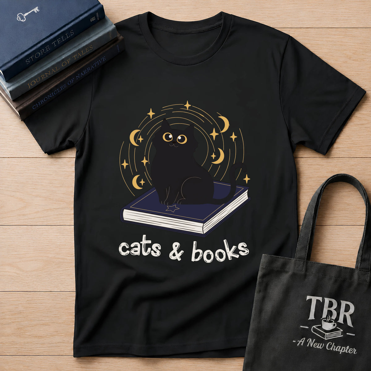 Cats Books T-Shirt