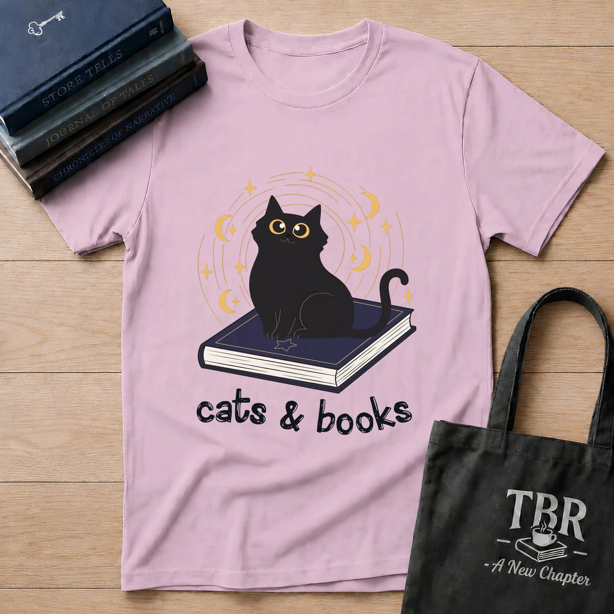 Cats Books T-Shirt