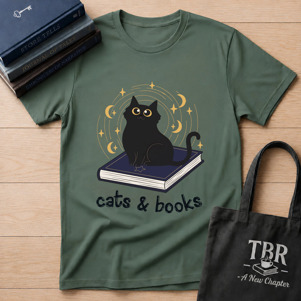 Cats Books T-Shirt