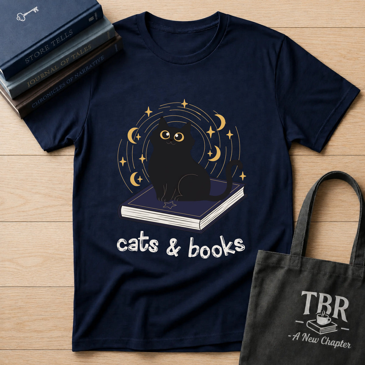 Cats Books T-Shirt