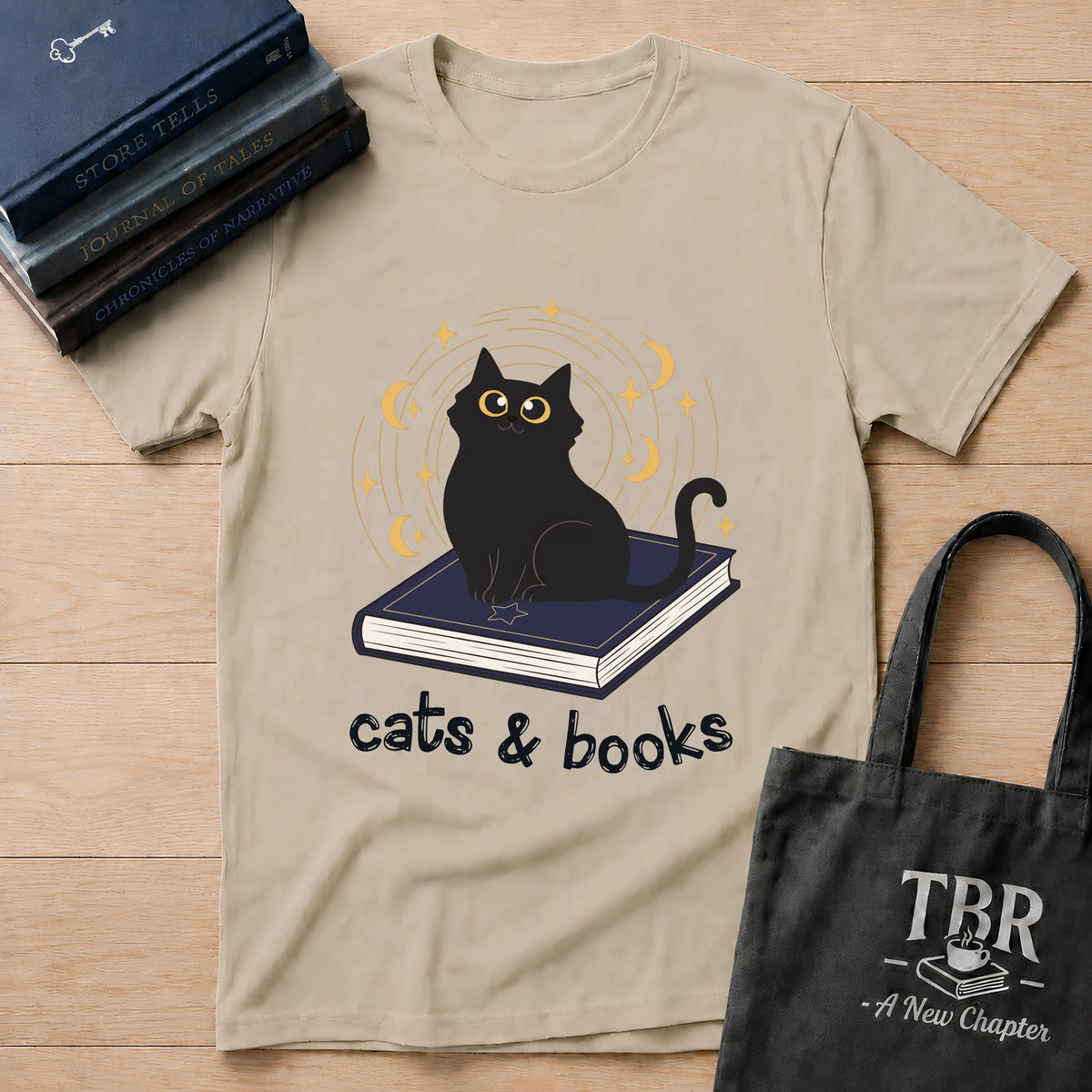 Cats Books T-Shirt
