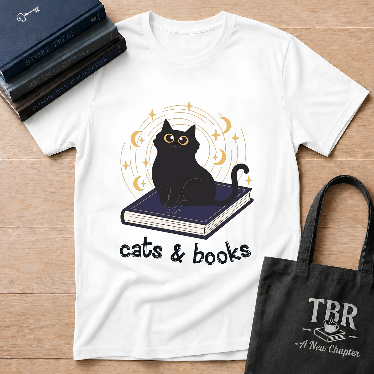 Cats Books T-Shirt